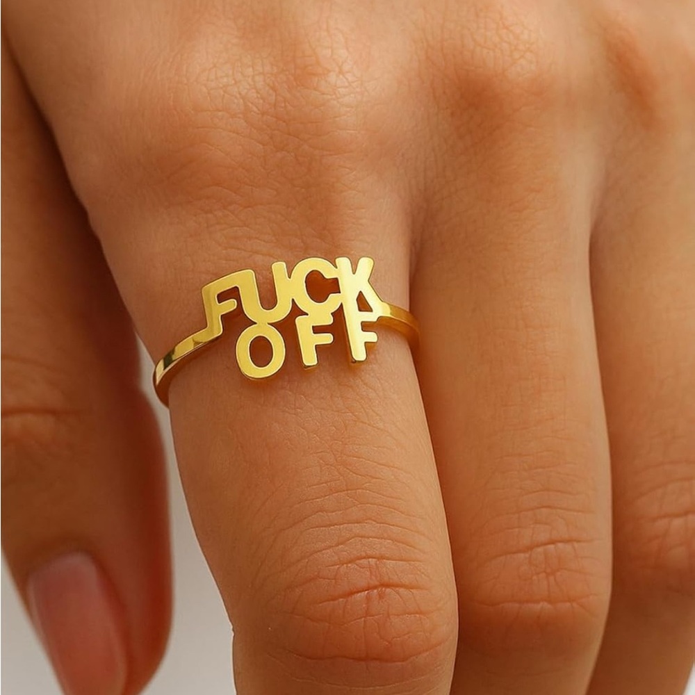 Gold-tone Statement Ring - Picture 2 of 3